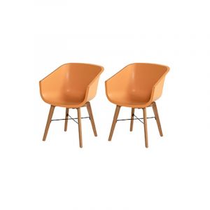 Hartman Chaise de jardin en r&eacute;sine Amalia orange (lot de 2)