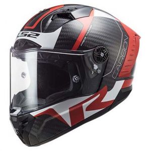 Ls2 Course De Carbone Ff805 Thunder 1 Complet Affronter Casque 2XL Gloss Red / White