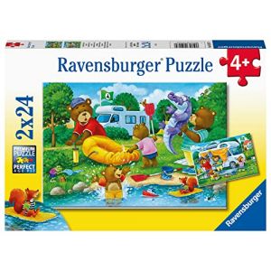 Ravensburger 2 x 24 Puzzle - La famille Ours part camper