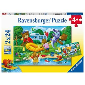 Ravensburger 2 x 24 Puzzle - La famille Ours part camper