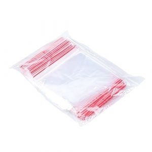 Office Products – Lot de 100 sachets transparents avec fermeture à glissière, sacs en polyéthylène basse densité, adaptés à un usage alimentaire, 20 x 25 cm