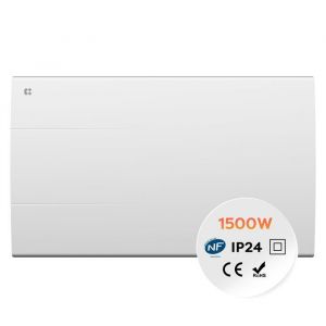 CIARRA Radiateur &Eacute;lectrique Fix&eacute; Inertie S&egrave;che C&eacute;ramique 1500W Chauffage Mural 4 Modes Programmes Personnalis&eacute;es LCD Thermostat