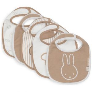 Jollein Lot de 5 Bavoirs Imperméables - Miffy Heads