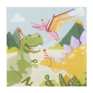 Image de Ruedelafete Boland serviettes dino junior 33 cm papier 12 pièces