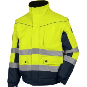 Würth Modyf Blouson de travail Würth 2 en 1 haute-visibilité jaune/marine - XL