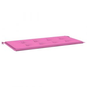 VidaXL Coussin rectangulaire pour Banc de Jardin Rose 120 X 50 4 cm Résistant à l'eau Tissu Oxford Léger Respirant Antidérapant pour Intérieur Extérieur Utilisation Printemps Été Confort Chaise