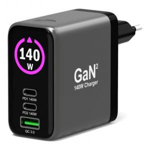 Port designs PORT Connect Chargeur Secteur USB-C Power Delivery 140W GaN + C&acirc;ble 2 m