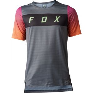 Fox Flexair Arcadia SS Jersey Men, gris/Multicolore S Maillots downhill & freeride