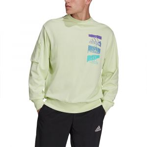 Adidas Sweat-shirt Bl Q2 Sj L Almost Lime