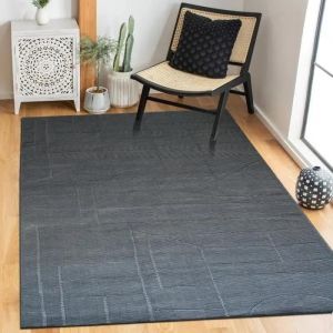 Image de The Deco Factory JUTA ASPECT ARIANE - Tapis aspect jute gris 120x160