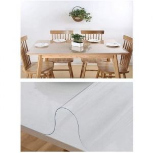 Madeinnature - Nappe Cristal Transparente, épaisse, différentes Dimensions Ronde ou rectangulaire, Protection Table ou Meuble, Imperméable