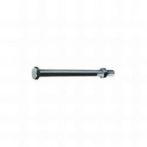 25 Boulons de Charpente t&ecirc;te hexagonale zingu&eacute;s - diam&egrave;tre 16 mm - Longueur 240 mm