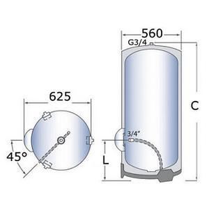 Image de Altech 3010538 - Chauffe-eau vertical stéatite stable triphasé 300 litres