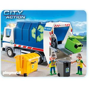 Image de Playmobil 4129 City Action - Camion de recyclage avec lumières