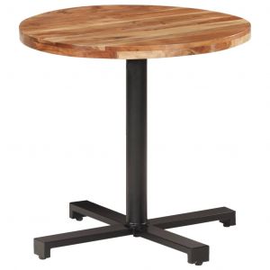 Image de VidaXL Table de bistro Ronde Ø80x75 cm Bois d'acacia massif