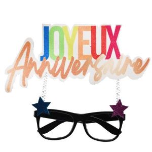Ruedelafete Lunettes Anniversaire Festicolor noires