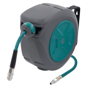 ECD Germany Enrouleur de Tuyau &agrave; Air Comprim&eacute; Automatique 10m + 1m avec Arr&ecirc;t Int&eacute;gr&eacute;,