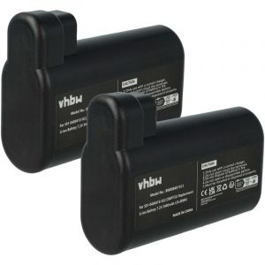 Vhbw 2x Batterie compatible avec Electrolux ERV5210IW, ERV5100TG, 900942300, ERV5100IW, 900942337 aspirateur noir (3400mAh, 7,2V, Li-ion)