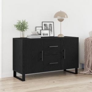 VidaXL Buffet Chêne noir 100 x 36 x 60 cm Bois d'ingénierie