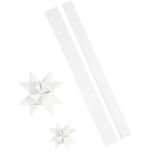 Creotime Kit de création d'étoile en papier pour l'extérieur - Blanc brillant - 16 pcs
