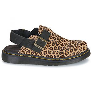 Dr. Martens Tongs de - Jorge II Light Tan+Black Mini Leopard Spot Hair On+EH Suede - EU36 à EU39 - pour Unisexe - léopard