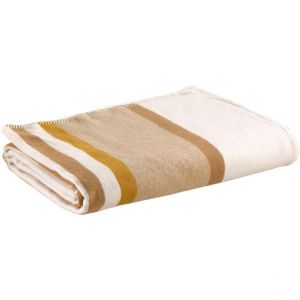 Declikdeco Jeté jacquard recyclé Gioia Ivoire 240 x 260