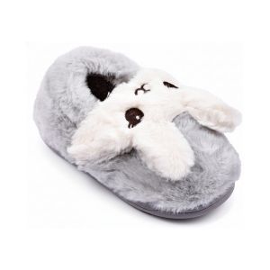 Ozabi Chaussons enfant Pantoufles Enfant Animaux 3D Ultra Douces MB732831 GRIS
