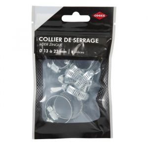 Image de Cogex Collier de serrage acier zingue - ø 13 a 23 mm - 8 pcs