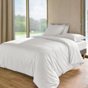 Essix Housse de couette Royal Line Percale de Coton Blanc 220 x 240 cm