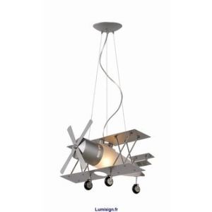 Lucide Suspension Avion Focker en métal et verre