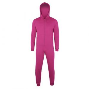Comfy Co - Grenouillère unie à capuche - Enfant unisexe (5-6 ans) (Rose) - UTRW3293