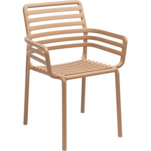 Nardi Set de 2 fauteuils pour ext&eacute;rieur DOGA ARMCHAIR (Capuccino - Polypropyl&egrave;ne PRV)
