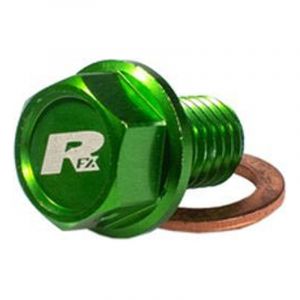 RFX Boulon de vidange magn&eacute;tique (Vert) [M10 x 15 mm x 1,25] KX65/85 01-23 KX125/250 96>KXF250 04-20 KXF450 16-18 KX500