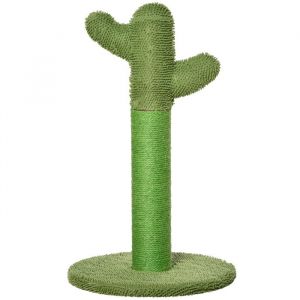 Pawhut Griffoir pour chat dintérieur - en forme de cactus - en sisal résistant - avec base - 40 x 40 x 65 cm - vert