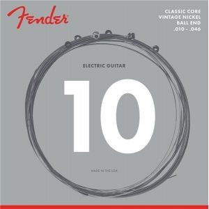 Fender &raquo;CLASSIC CORE VINTAGE NICKEL ELECTRIC STRINGS&laquo; Cordes pour guitare &eacute;lectrique - Ball End - 155R 010/046