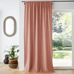 Rideau panneau gaze de coton, K la Terre De Sienne Taille 260X140 cm;180X140 cm