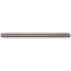 Aristo AR23702EB College Échelle triangulaire (réduction 1:20 :25 :50 :75 :100 :125, plastique, 30 cm de long) pour architectes (A)
