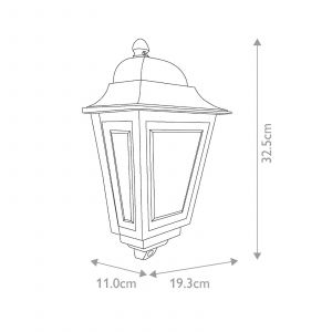 Elstead Deco Lane Lanterne murale d'extérieur 1 lumière demi crème IP44