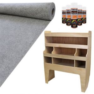 Monster shop 11m2 Doublure Intérieure Gris Foncé en Feutre pour Véhicule & Armoire de Rangement en mdf pour Outils - Van Camionette Aménagé Personnalisation