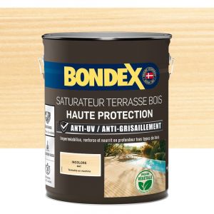 Bondex Saturateur Terrasse Bois Haute Protection 5L Incolore