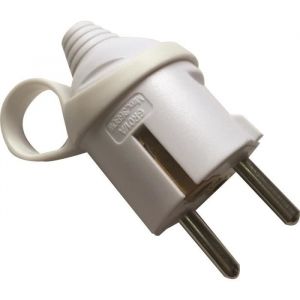 Voltman Fiche m&acirc;le 2P+T - Blanc