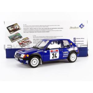 Image de Voiture Miniature de Collection SOLIDO 1 18 PEUGEOT 205 Rallye PTS Tour de Corse 1990 Blue 1801711