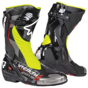 Stylmartin Bottes Stealth Evo Air Noir Jaune Fluo - Taille 40