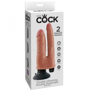 Image de King cock Vibrador Doble Color Carne