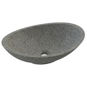 Allibert Vasque à poser ovale 48 cm granit grise OVALI