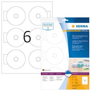 Herma Mini étiquettes CD SuperPrint, diamStre 78 mm,