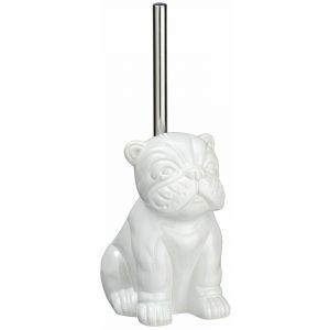 Wenko Brosse WC Bulldog en céramique - Blanc