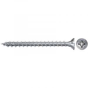 Fischer Vis à bois PowerFast II 3,5x12 Tête fraisée, empreinte PZ, zingué blanc, filetage total/Boite de 1000