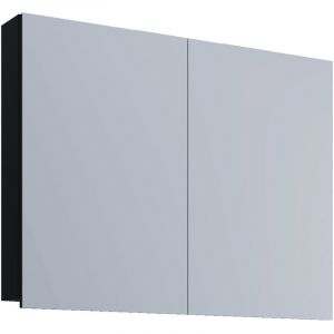 Ebuy24 - VCB1 Armoire de toilette murale avec miroir 60 cm, noir.