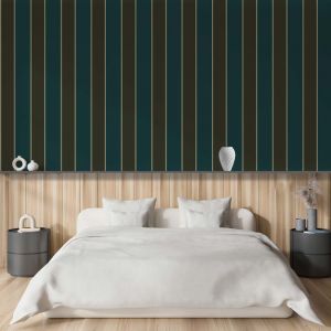 Hexoa Hxadeco - Papier peint rayures vert olive papier peint